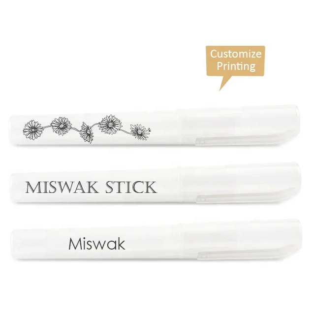 HIGH QUALITY/ SEAL PACKED/ TRANSPARENT/ PP PLASTIC MISWAK HOLDER WITH MISWAK STICK