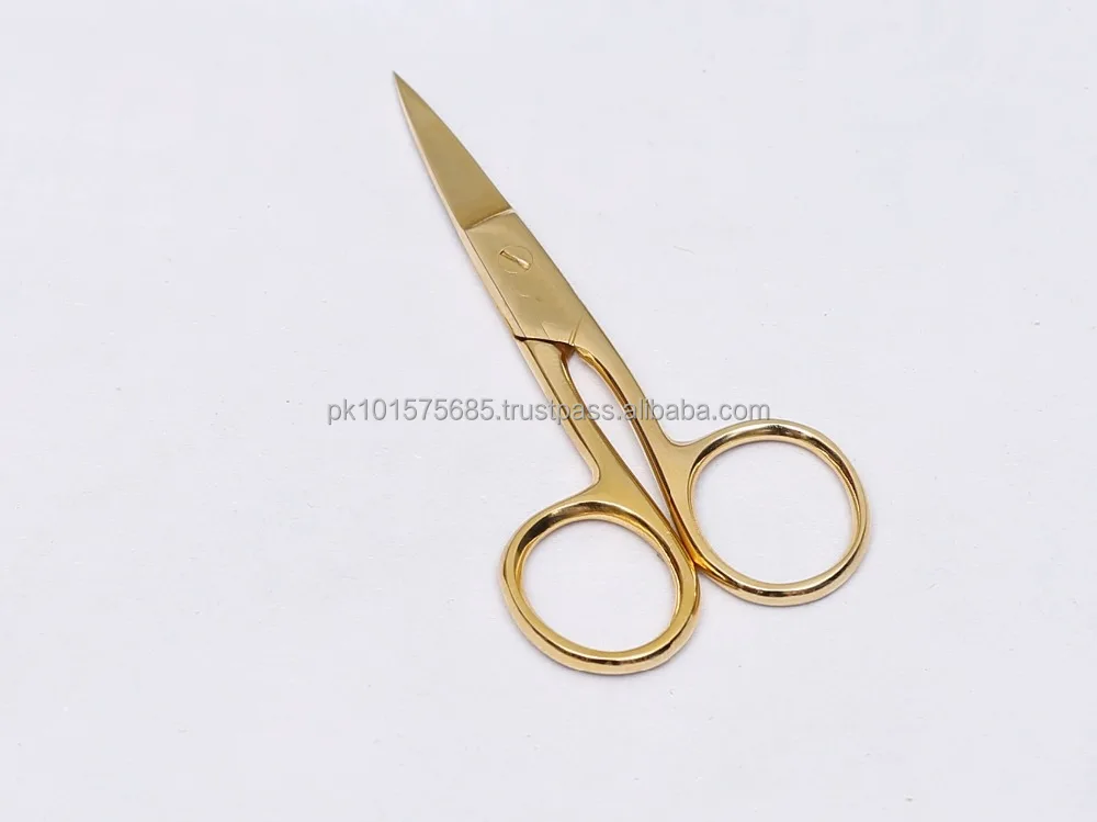 Customized Eyebrow cutting scissor small scissor gold Custom color logo size
