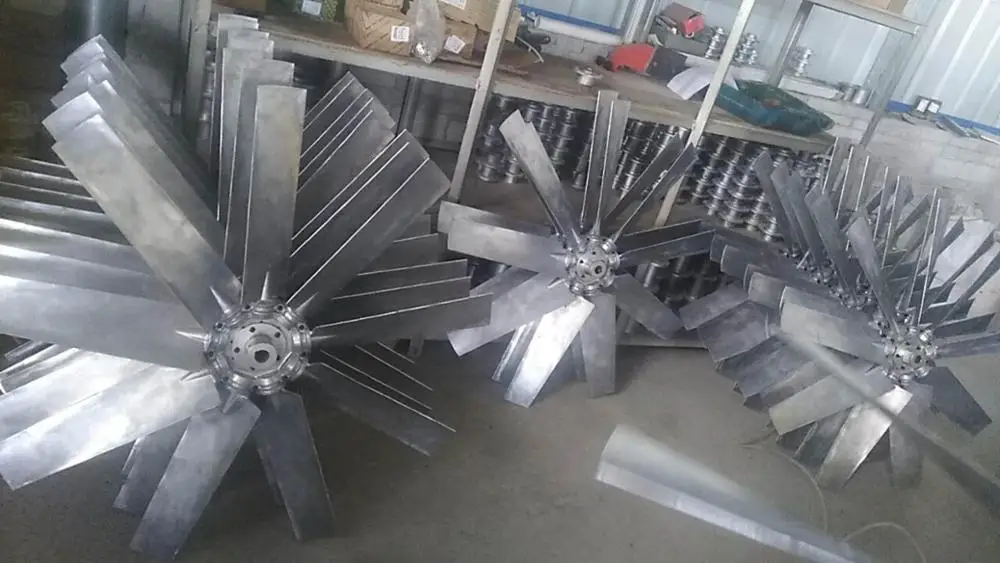 Adjustable Aluminum alloy fan impeller with 12 blades