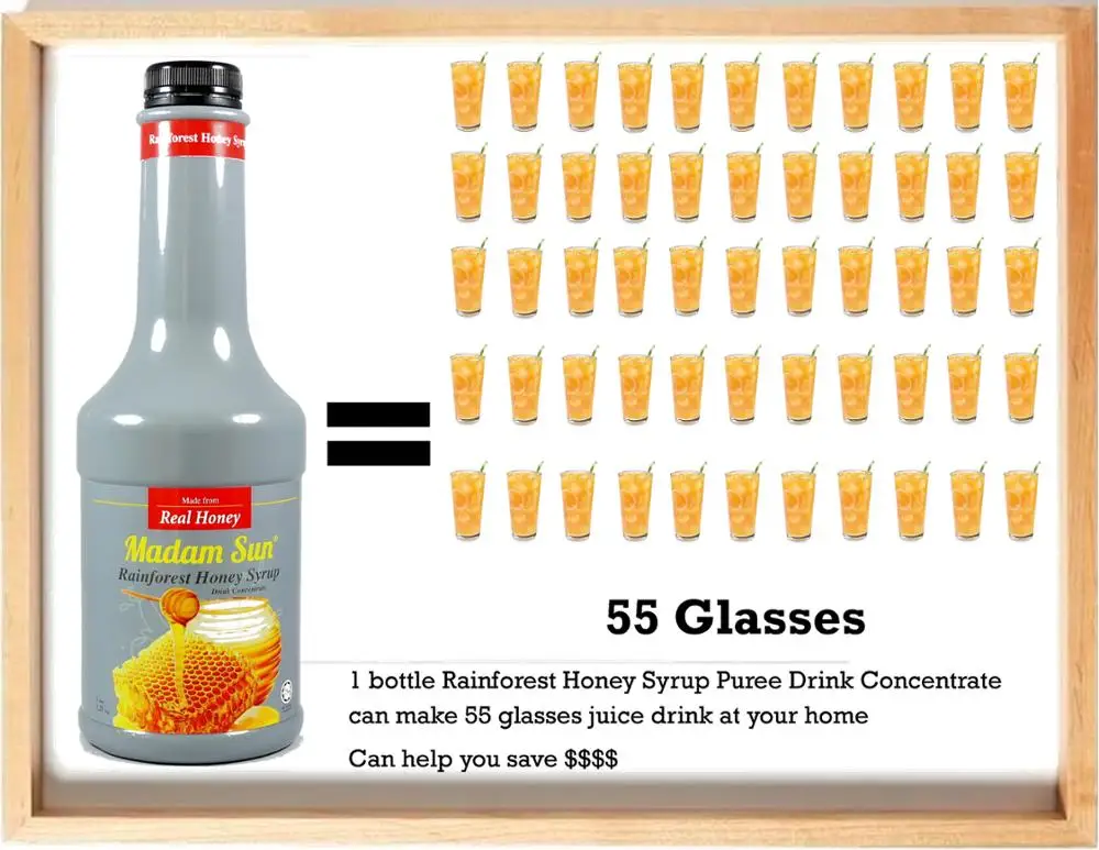 Rainforest Honey Syrup Drink Concentrate/ Honey Syrup Concentrate/Honey Drink Puree