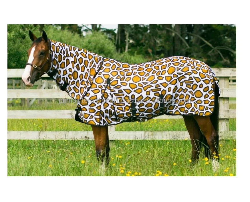 
Horse Fly Combo Rugs Giraffe Print with Belly Panel 