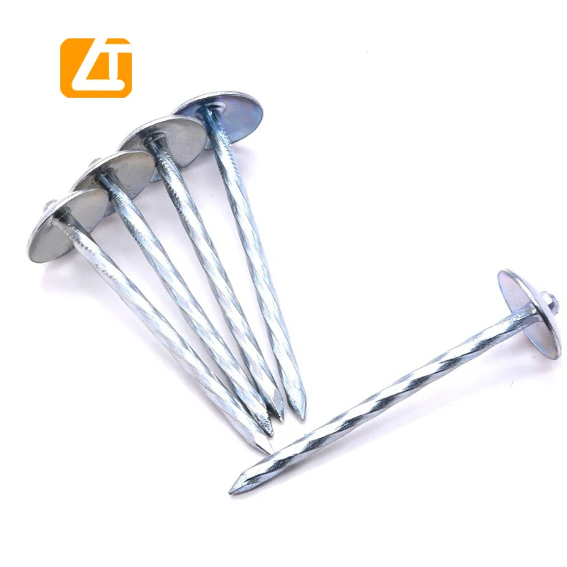 Оцинкованные кровельные гвозди с круглой головкой и скрученным/простым хвостовиком