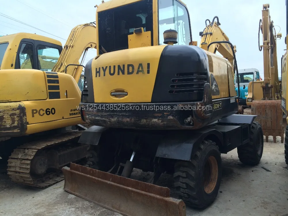 wheels excavator hyundai 60w-7 excavator digger for sale
