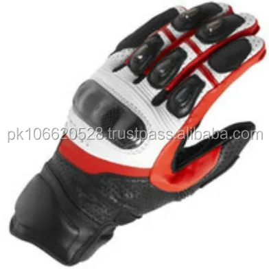 Wholesale New 2017 Motorcycle Gloves Racing Gloves Genuine Leather Motorbike Gloves Black White Red GL-001 Customized Brand PK