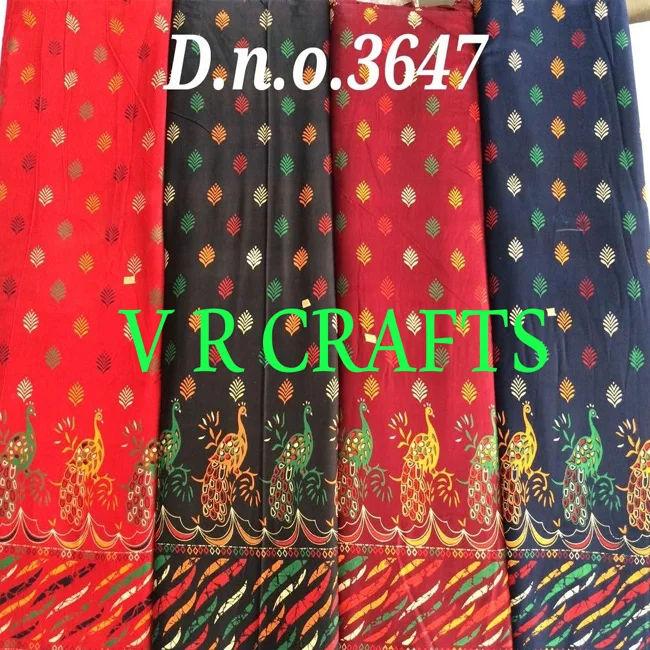 Rayon printed ladies kurti fabric