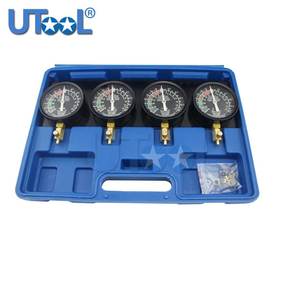 Professional Fuel Pressure Vacuum Synchronisation Diagnostic Tool Kit Fuel Vacuum Gauge & Engine Testing Kit