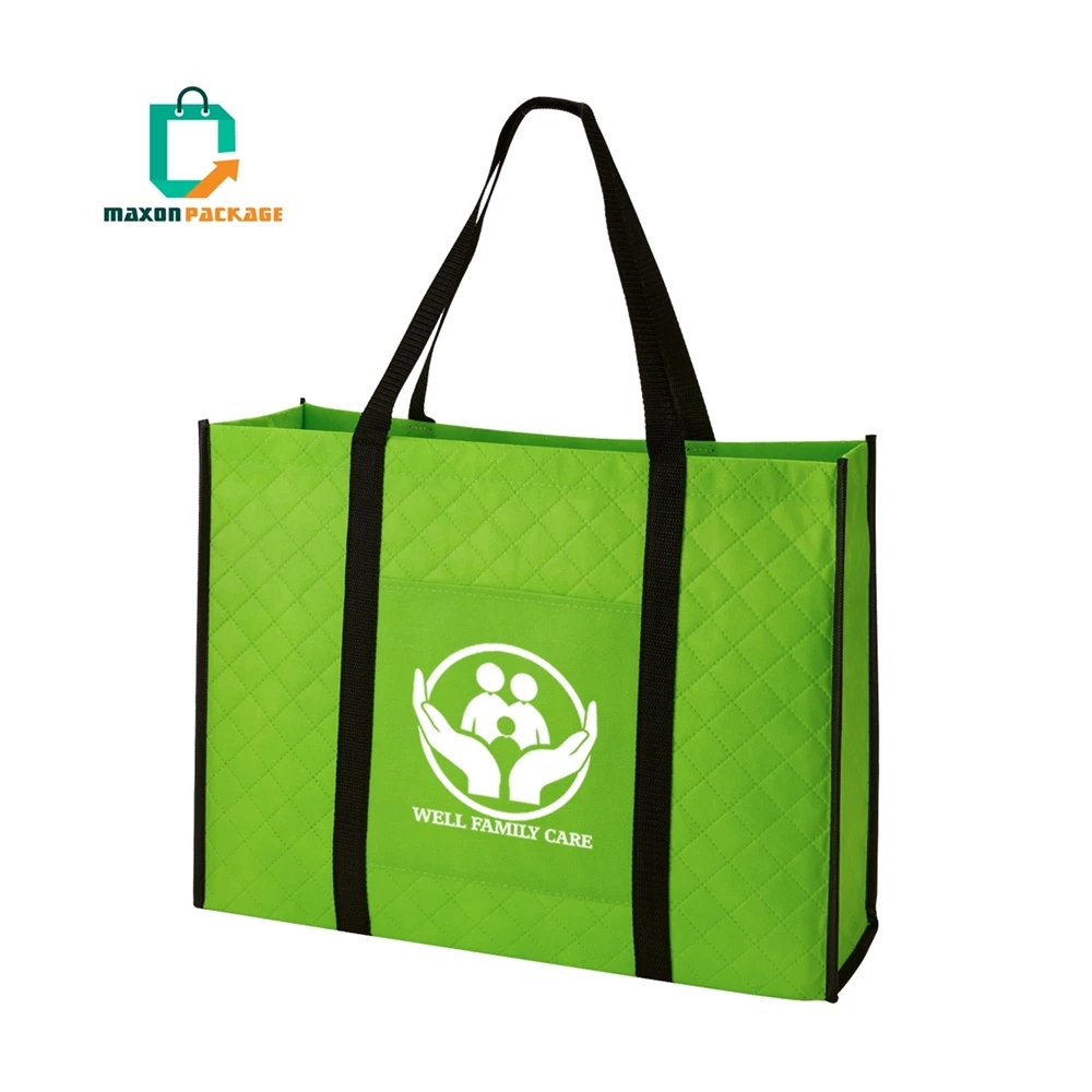 New design China high quality eco-friendly pp spunbond non-woven laminating market grocery gift trade show shopping bag