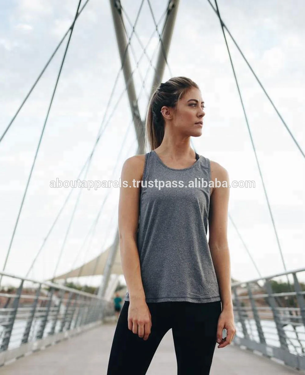 Cheap Wholesale Women Yoga Top Custom Printed Stringer Gym Singlets Slim Fit