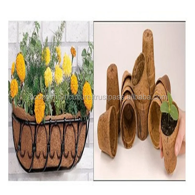 Coco Fiber Basket Shape Flower Pots