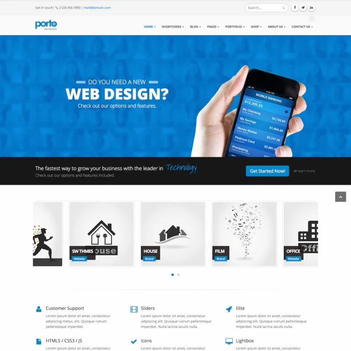 website homepage design