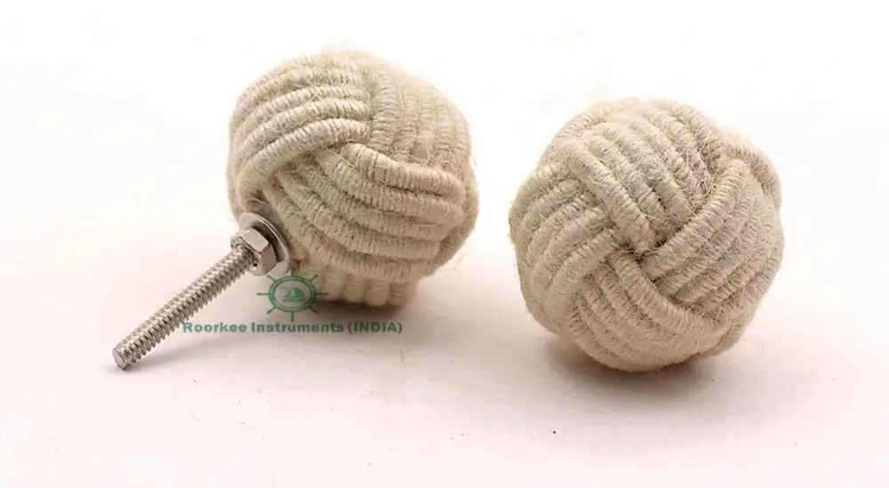 Nautical Jute Rope Door Knobs/Rope Knot Drawer Pulls and Knobs/Pull and Push Handle Knobs Set of 12