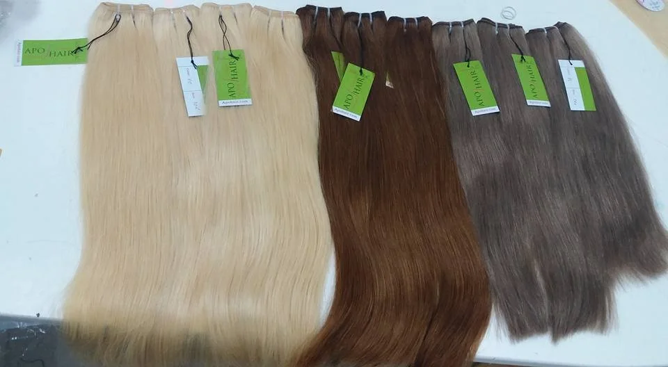 100 % human hair, smooth, straight Vietnam virgin human hair extension