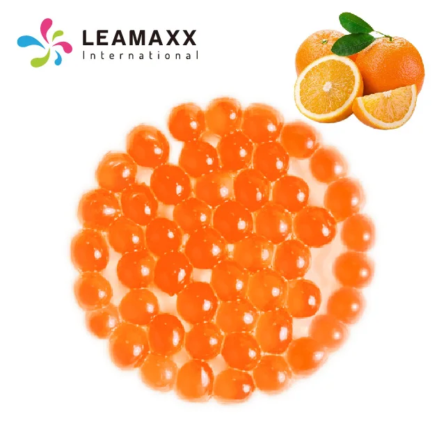 Taiwan No.1 Bubble Tea Wholesale Orange Popping Boba Juice Ball Milk Tea Supplier