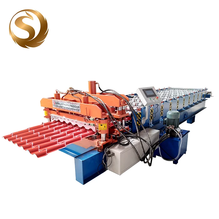Factory price aluminum glazed  tile galvanized roofing colored steel sheets panel roll  making machine