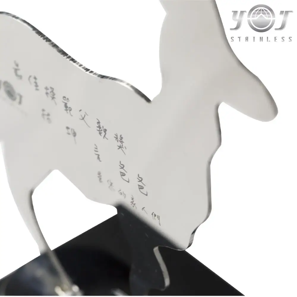 steel decorative art sculpture metal white paint crafts