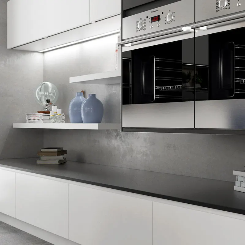 New Modern White Gray Matte Lacquer Kitchen Cabinet Australia Designs