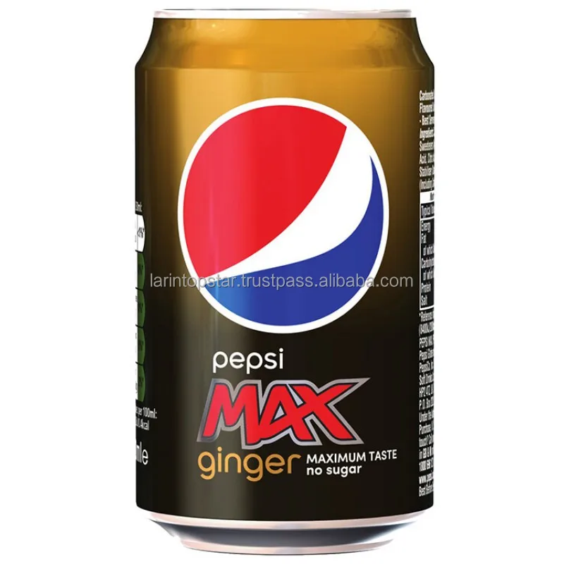 Pepsi Max Ginger Can 330ml Carbonated Drink / Canned Soft Drink