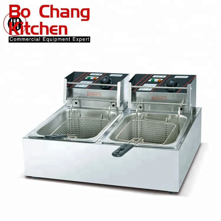 single tank single basket With temperature limited protection device Electric table top mini deep fryer