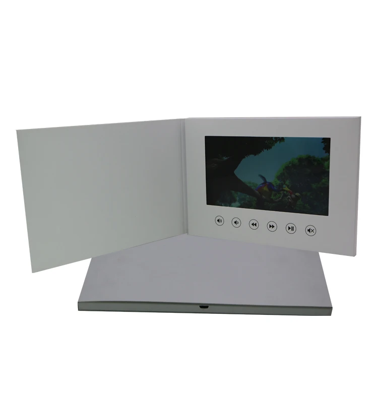 A5 7 inches lcd video player brochure video brochure lcd screen