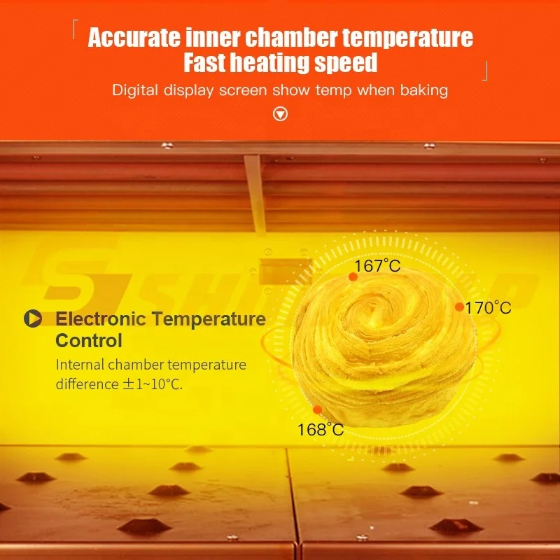 Electric bakery maker 3 deck 6 trays bread oven commercial restaurant kitchen equipment for baking