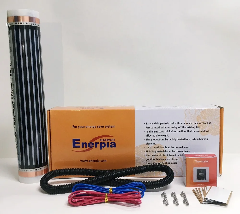 Partial Underfloor Heating System DIY Kit ENERPIA FLOOR HEATING FILM KIT Suitable for Short Usage Time