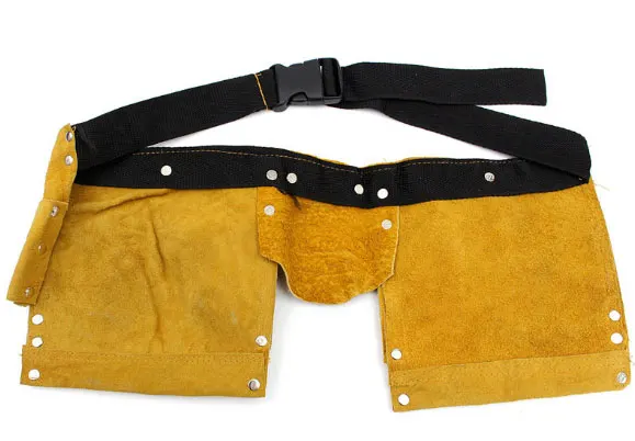 Cow Split Leather Garden Tools Packaging Multi Pocket Electrical Hand Tool bag