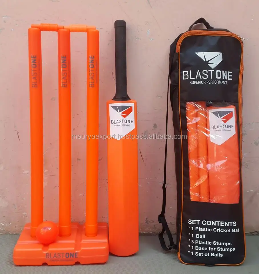 Custom Branded Cricket Bat Set for Training Combining Durable Wood & Plastic Materials