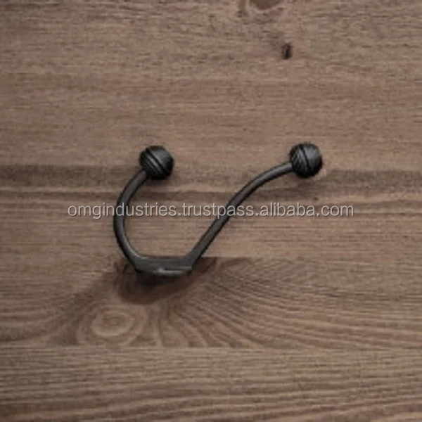 OMG industries ceramic ball double hat & coat hook  wholesale products cast iron coat hook