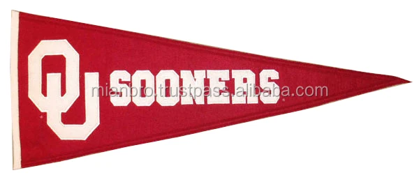 Custom Monogram/Logo Memorial Triangle Machine Embroidered Pennants and Table Flags Cotton Material with and without Fringes