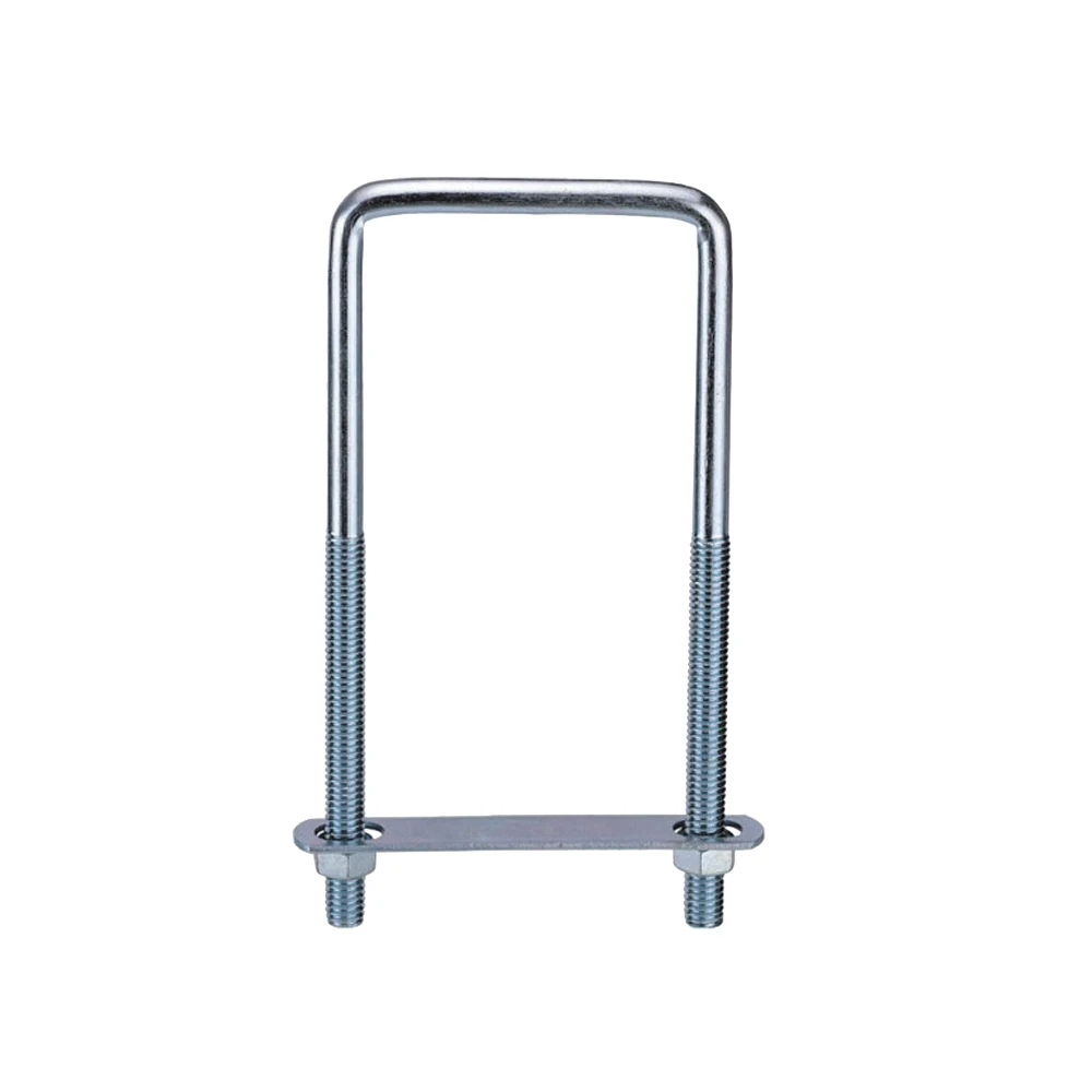 Zinc Plated U Bolt With Plate For Fixing The Tube