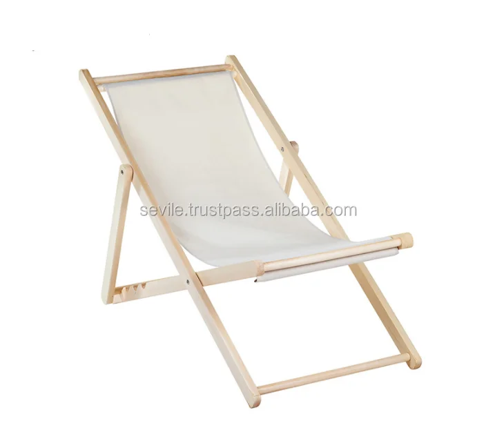 
Best Selling Folding Wooden Deckchair Garden Beach Seaside Deck Chair 