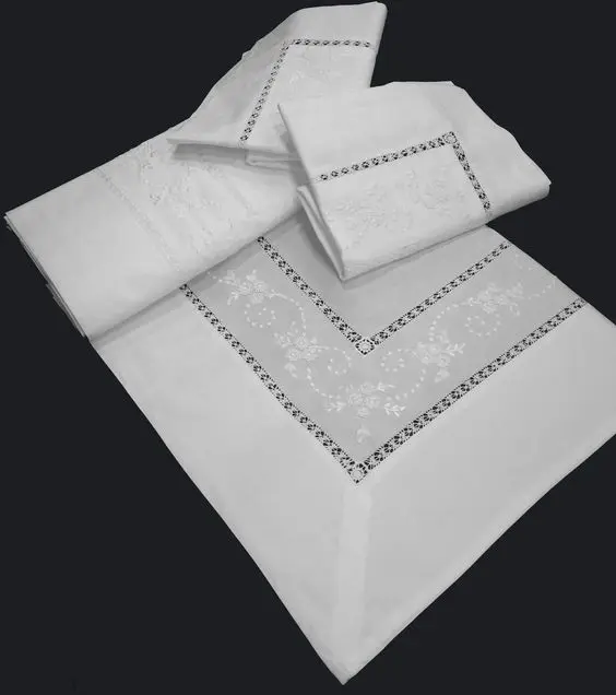 Hemstitch collecction bed sheet from Embroidery Viet Nam