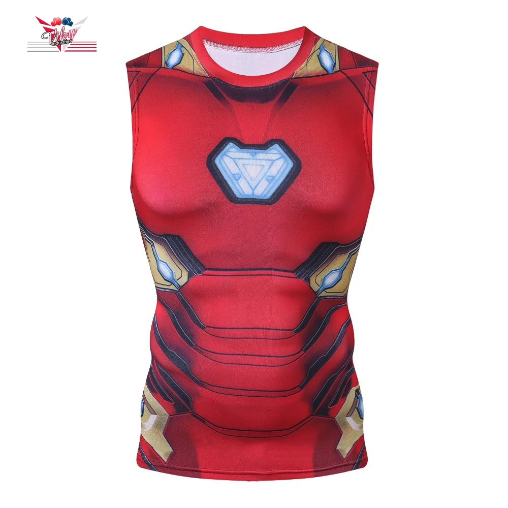 Top Quality Men Customized Logo Printing Wholesale And Sublimation Spider Polyester 3D Printing Men Tank Top By Viky Industries