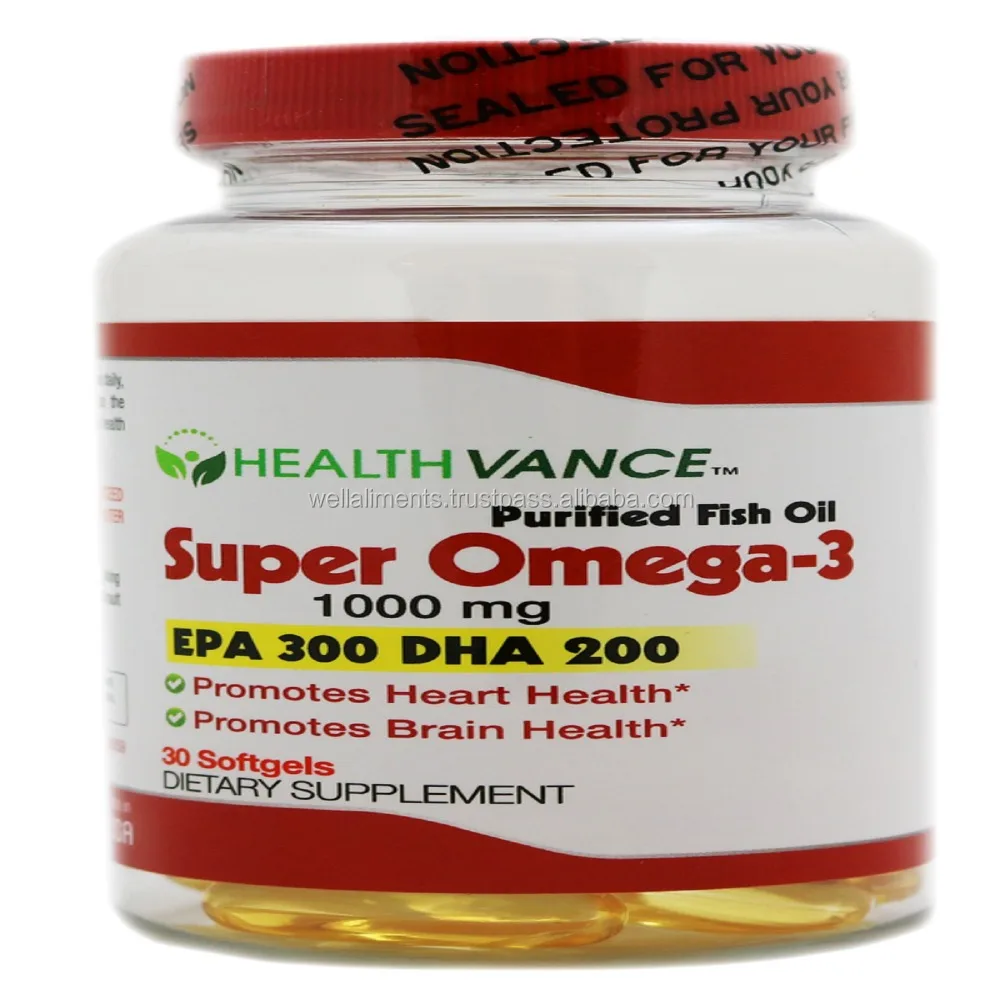 
Omega 3 Fish Oil softgel 1000mg Vitamins 