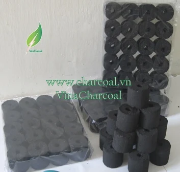 Кокосовый уголь для барбекю в форме цилиндра и приятный огонь для горения в ресторанах