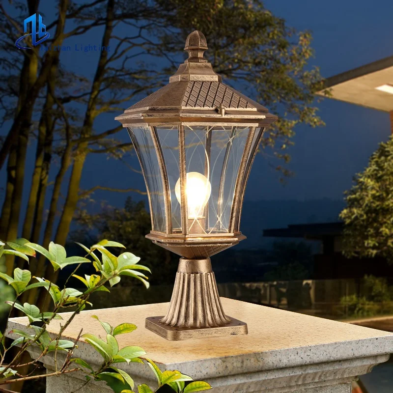 Household Pillar gate led lights villa post top Lamp for garden fence courtyard Landscape outdoor lighting
