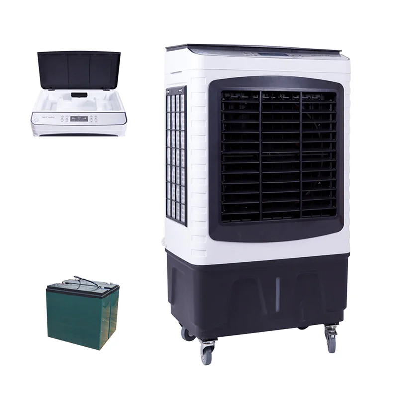 China Ac Dc 12 Volt Swamp Portable Evaporative Plastic Air Cooler