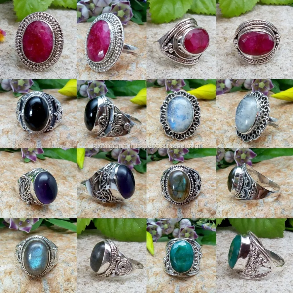 Ruby Jade 8 x 16 mm Marquise gemstone 925 silver rings jewelry ruby gold ring