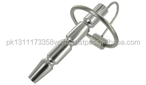 Fresno Surge Stainless Steel Solid Penis Plug with Ring Pull