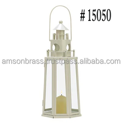High Quality Material Metallic Mini Lantern White Iron Metal Candle Lantern For Wedding Decoration Moroccan Table Candle Lantern