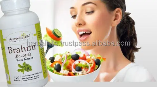 
Ayurvedic Life Brahmi / Bacopa capsule, 300 mg 120 capsule for brain function and hair growth. 