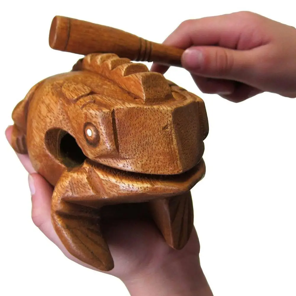 Thailand Decorative Handmade Croaking Wooden Frog - Musical Instrument Tone Block