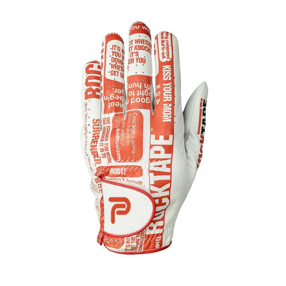 
Wholesale custom leather printing golf gloves 