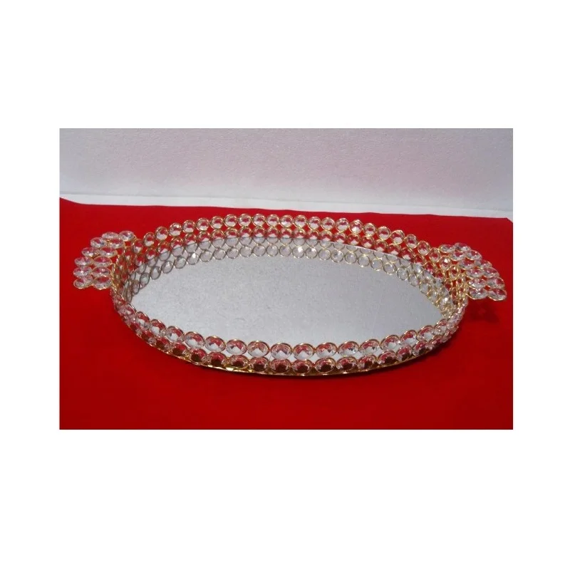 Luxury Hotel Dinnerware Food Server Platter Gold Plated Hexagonal Tray Shiny Polished Metal Aluminium Serving Dish Christmas