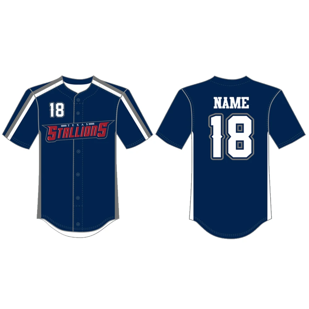 Unisex Custom Logo Baseball Jersey Soft Polyester Sportswear Shirts Printed with Softball Usage Sublimation Blank Jersey
