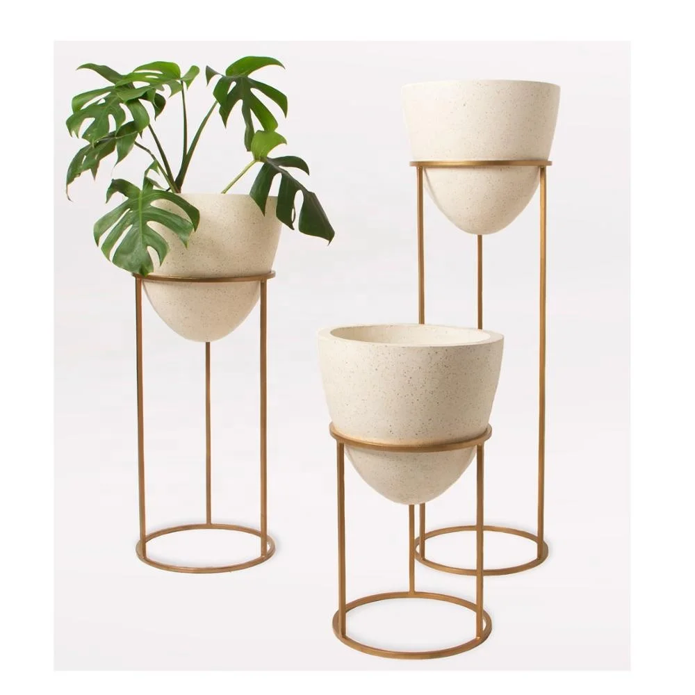 Eggshell 30 Planter Gold IronHandmade flower Pot Home decor planter  pots flower pots smart home products