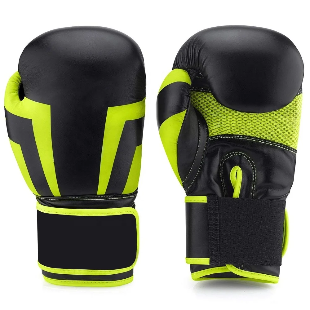 High quality Custom Made Colorful Custom Printed Leather Professional Boxing Gloves
