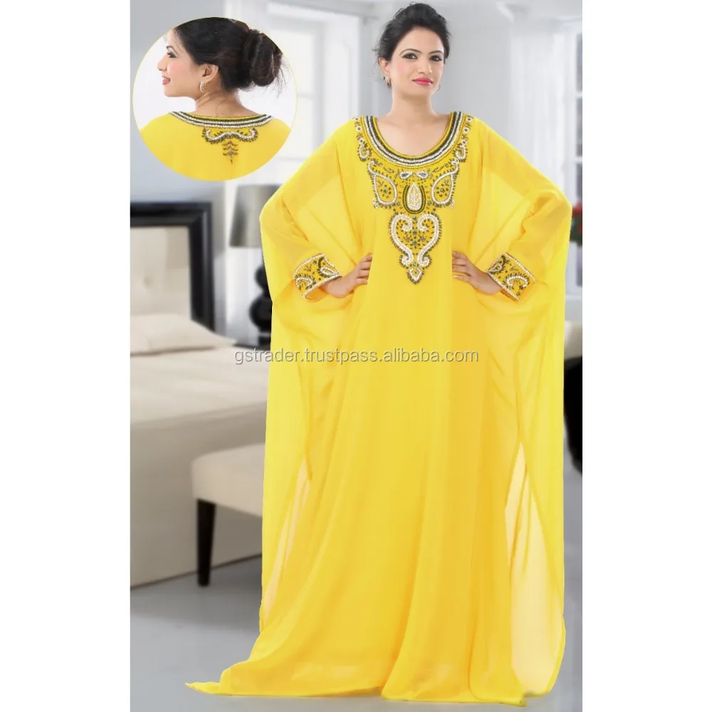 Modern people first choice Exquisite 100 % best material used finishing light wght seen royal kaftan women dress abaya for sale
