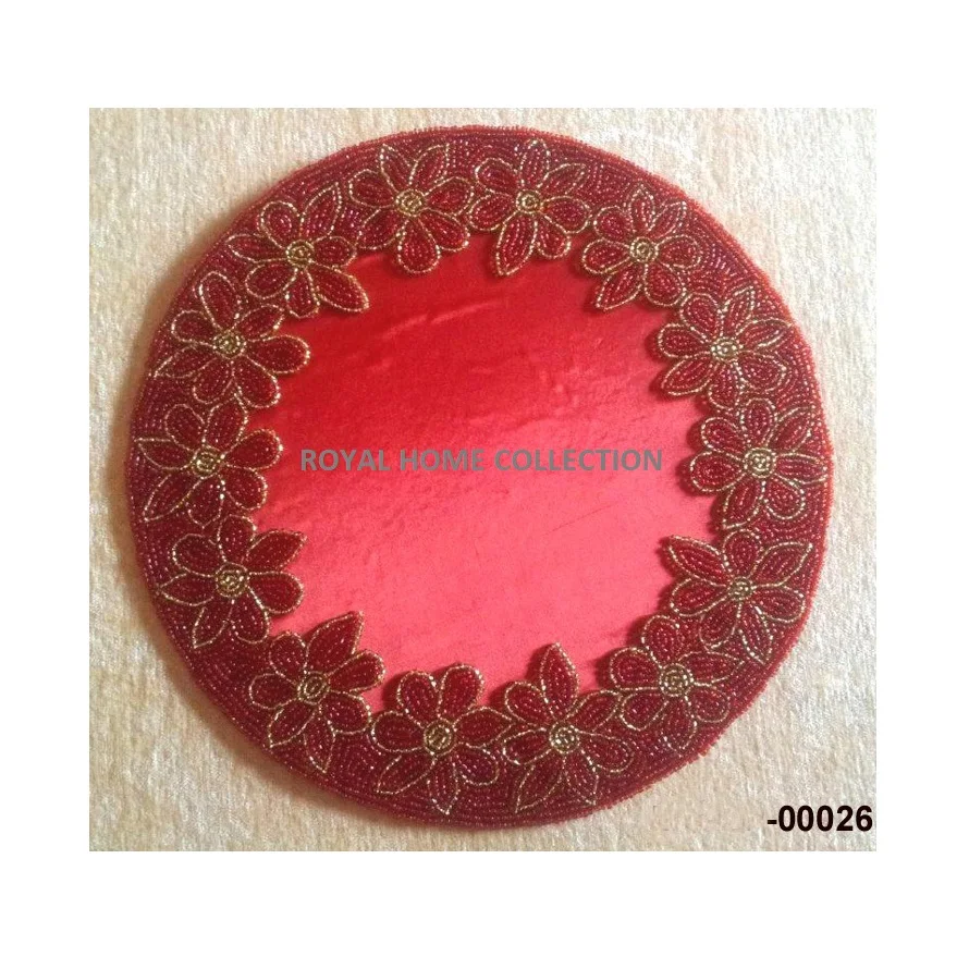 Dining Table Decor Beaded Place Mats Table Decor Made Glass Round Beaded Place Mats At Reasonable Price