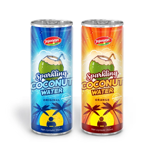 Manufacturer tropical 250ml Canned New Products Sparkling Coconut Flavor Aloe Vera Drink ODM service from Viet nam